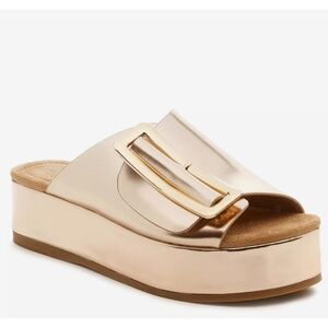 Kelsi Dagger Women's Bronze Slide Sandals